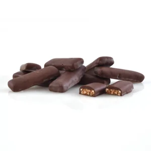Croccantini di nocciole ricoperti di cioccolato fondente