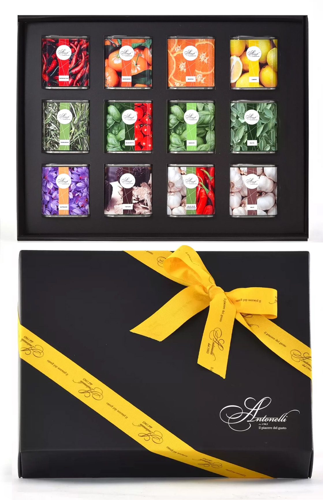 Confezione regalo oli aromatizzati per 12 1 Confezione regalo oli aromatizzati x12