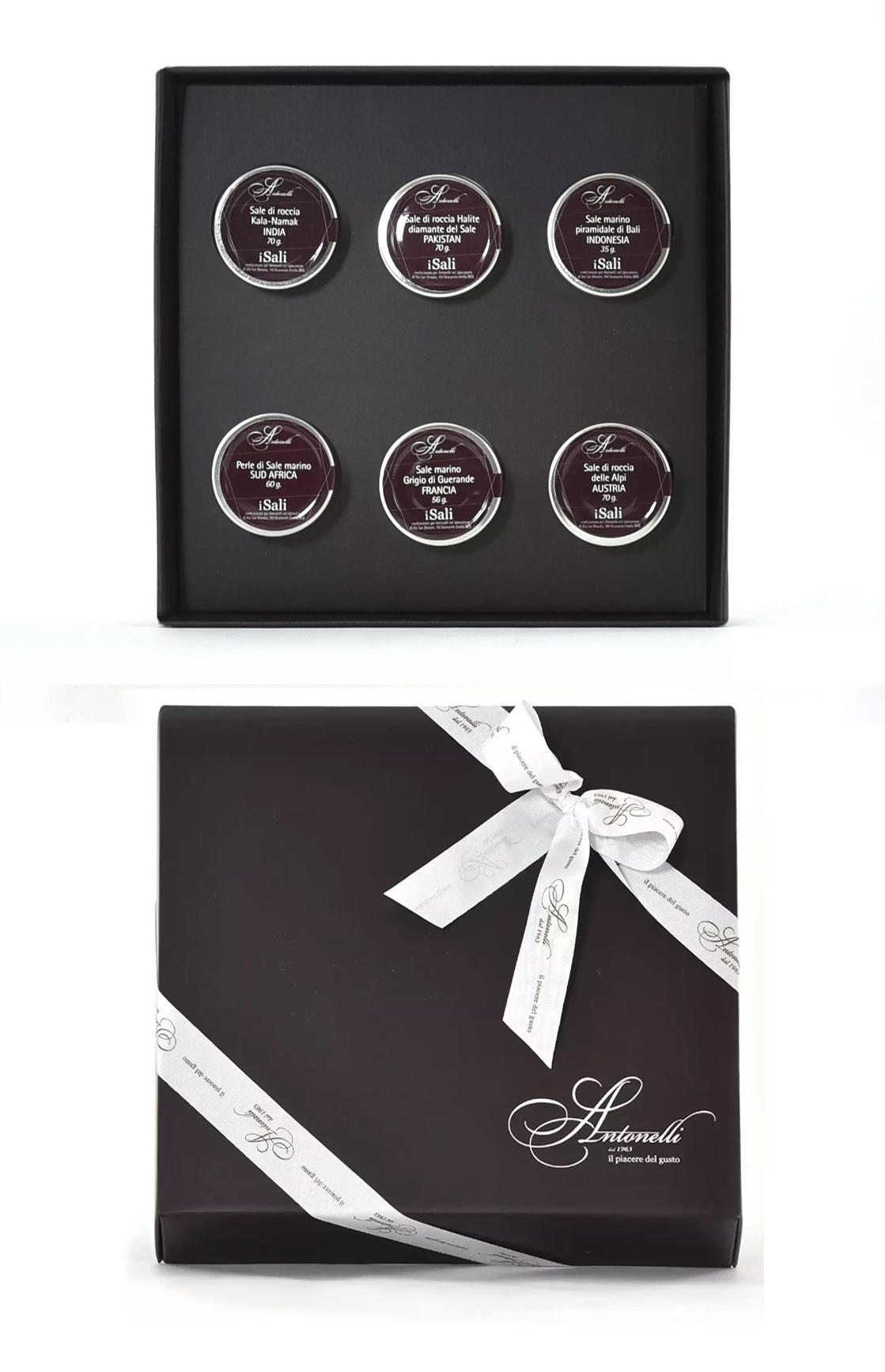 Confezione regalo Sali dal mondo per 6 1 CONFEZIONE REGALO SALI DAL MONDO x 6