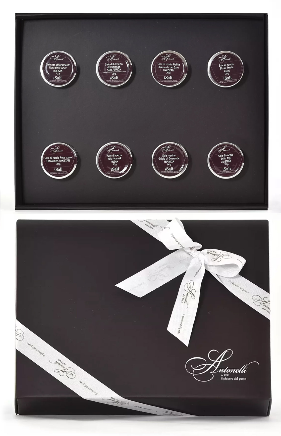 Confezione regalo Sali dal mondo per 8 1 CONFEZIONE REGALO SALI DAL MONDO x 8