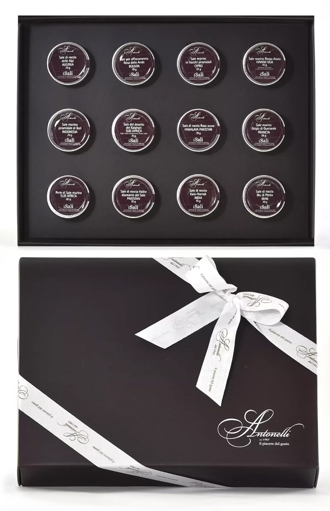 Confezione regalo Sali dal mondo per 12 1 CONFEZIONE REGALO SALI DAL MONDO x 12