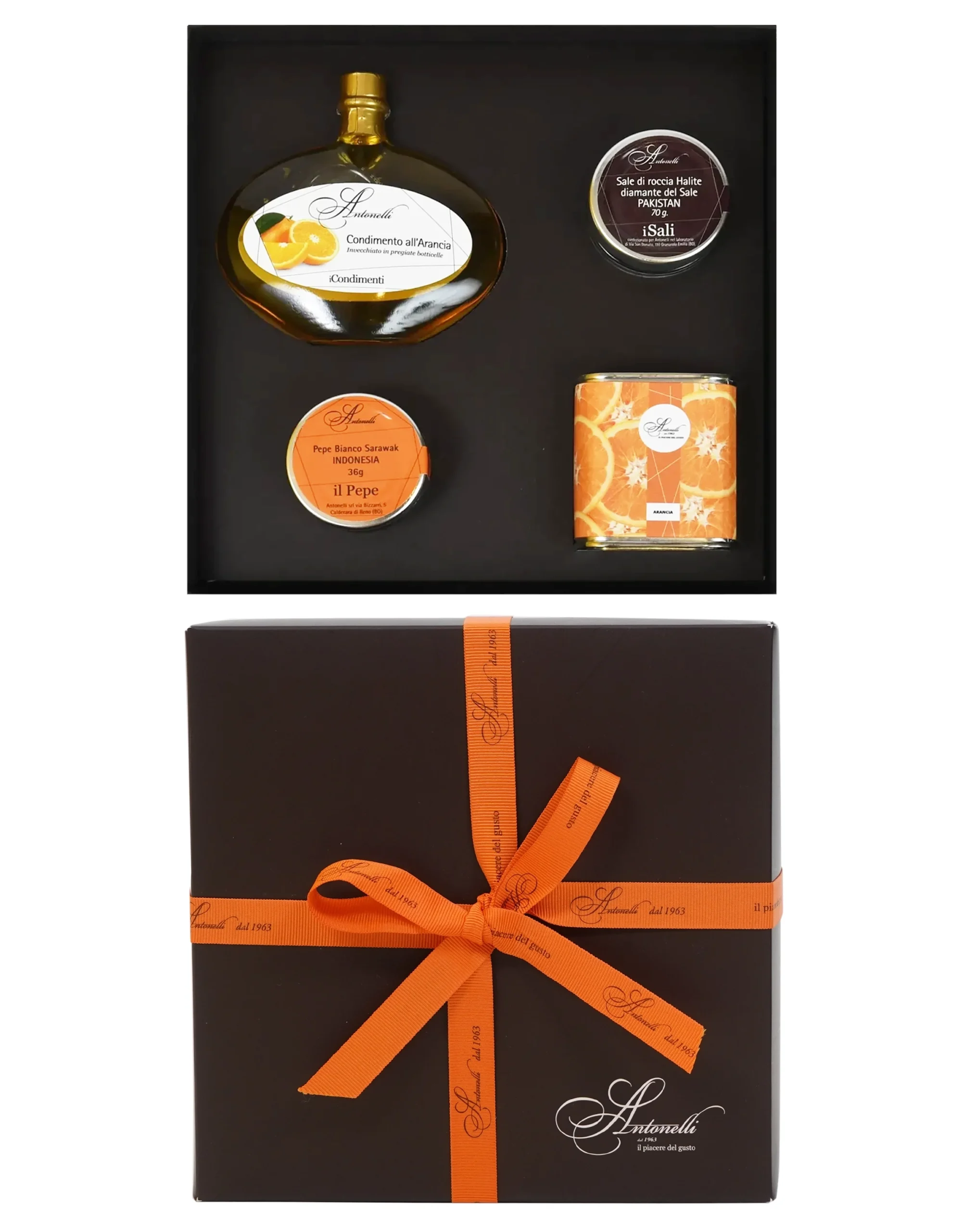 GOURMET COLLECTION X4 ARANCIA 1 Confezione regalo gourmet sale e olio per 10